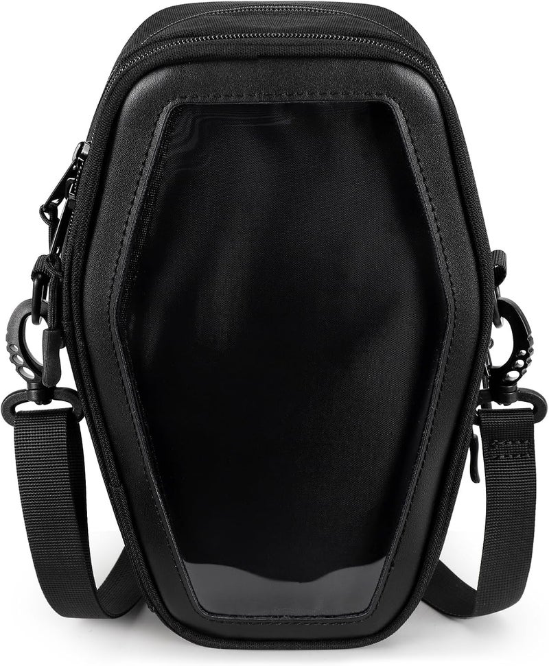 STEAMEDBUN Ita Coffin Purse with Insert Gothic Crossbody Bag for Halloween - Image 1